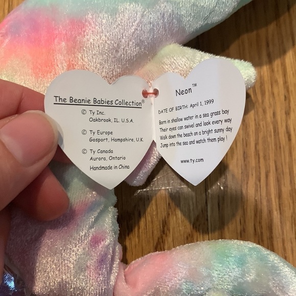 Neon the SeaHorse Beanie Babies Vintage TY 1999 with Original Tags - Picture 4 of 6